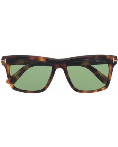 Tom Ford Gafas de sol con montura rectangular - Verde