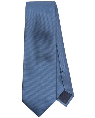 Tom Ford Striped-jacquard Silk Tie - ブルー
