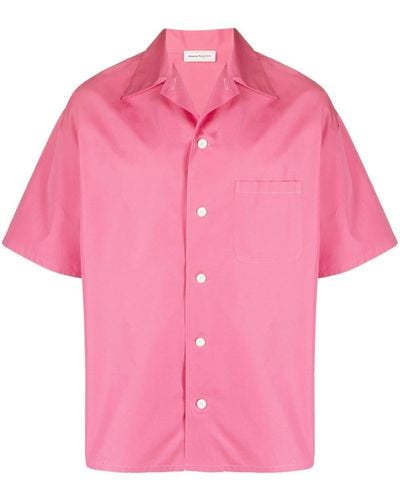 Alexander McQueen Hemd mit Logo-Print - Pink