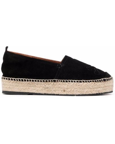 Philipp Plein Embroidered-skull Espadrilles - Black