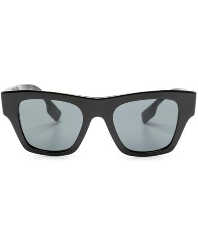 Burberry Sonnenbrille mit eckigem Gestell - Grau