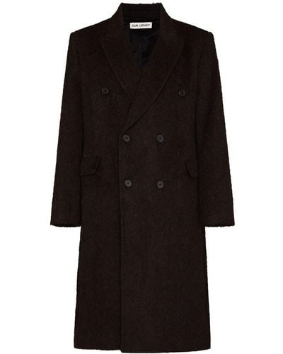 Our Legacy Whale Double-breasted Coat - Brown