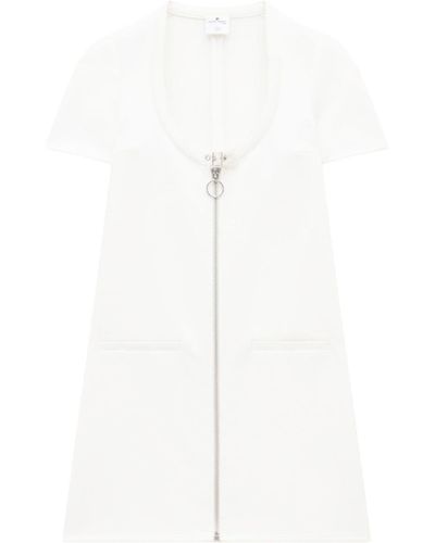 Courreges Holistic Zip-up Minidress - White