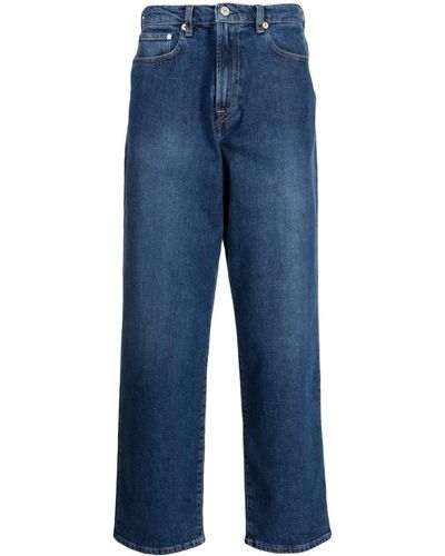 PS by Paul Smith Logo-patch Mid-rise Loose-fit Jeans - Blue