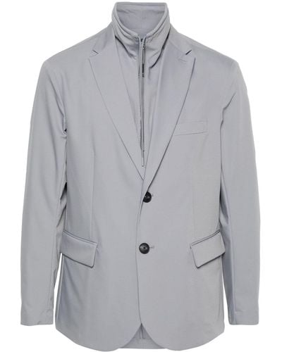 Emporio Armani Layered-design Jacket - Grey