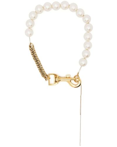 Sacai Pearl Chain-link Necklace - Metallic
