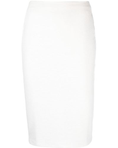 Emporio Armani Midi Pencil Skirt - White