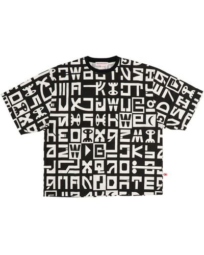 Walter Van Beirendonck T-shirt en coton à imprimé graphique - Noir
