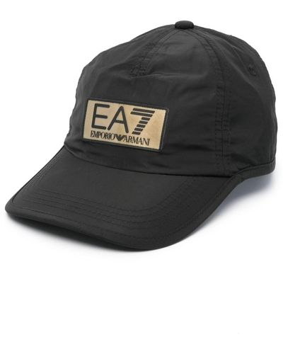 EA7 Casquette à logo appliqué - Noir