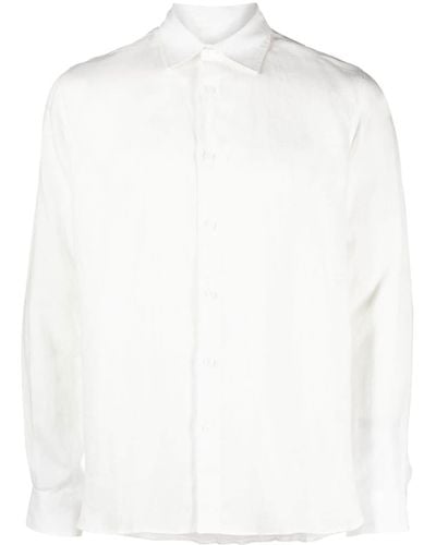 Orlebar Brown Justin Pointed-collar Linen Shirt - White