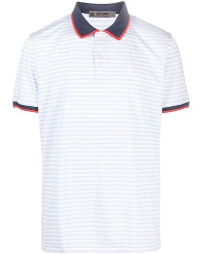 G/FORE Logo-embroidered Striped Polo Shirt - White