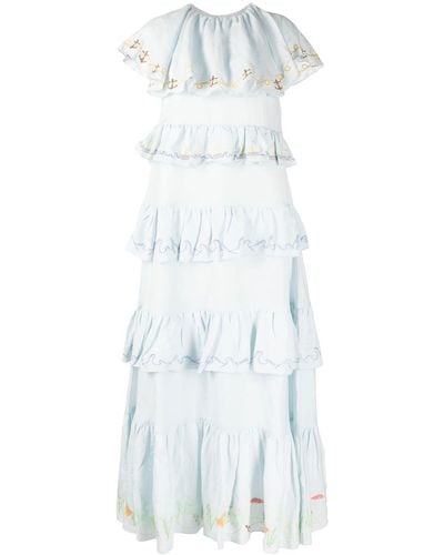 Helmstedt Algue Tiered Dress - White