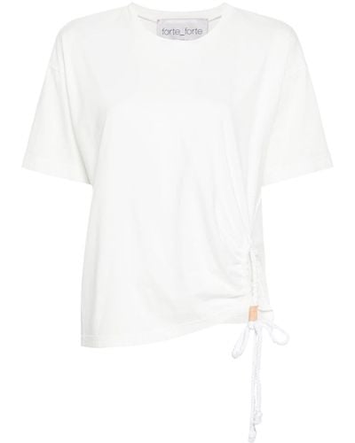 Forte Forte シャーリング Tシャツ - ホワイト
