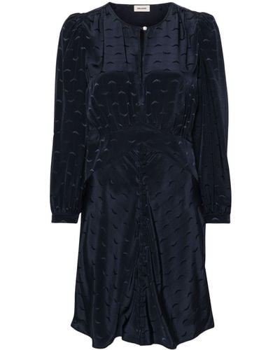 Zadig & Voltaire Rhodri Kleid aus Flügel-Jacquard - Blau