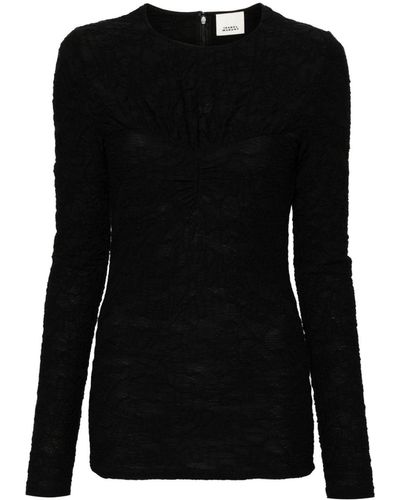 Isabel Marant Floride Ruched T-shirt - Black