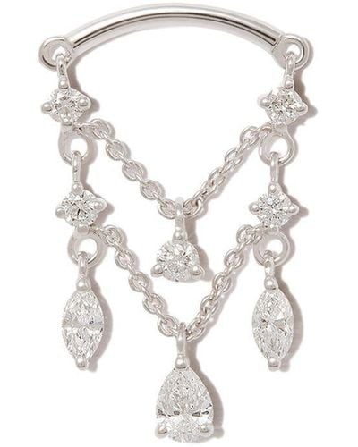 Maria Tash 18kt Gold Diamond Drapes Chandelier Earring - Metallic