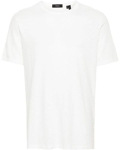 Theory Essential Slub-texture T-shirt - White