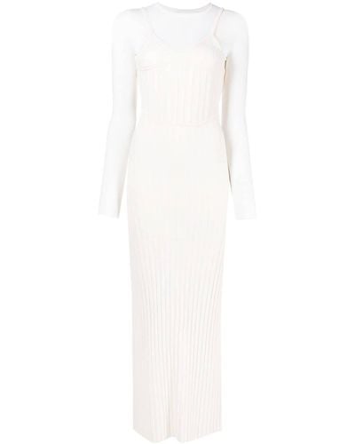 Dion Lee Two-tone Corset Dress - White