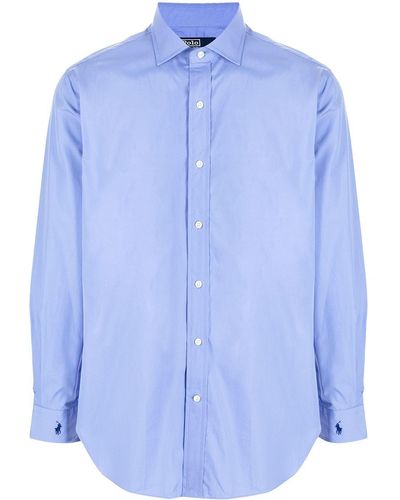 Polo Ralph Lauren Camisa tipo vestido de manga larga - Azul