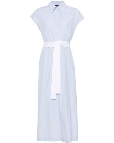 Fabiana Filippi Striped Poplin Shirt Dress - White