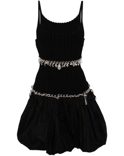 Chopova Lowena Flip Mini-jurk Met Afneembaar Vlak - Zwart