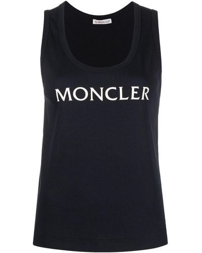 Moncler Top Met Logoprint - Zwart