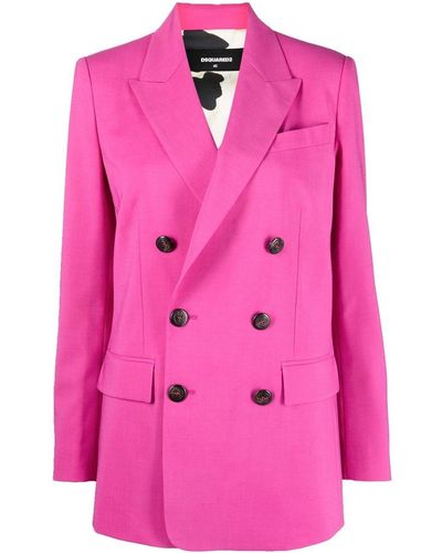 DSquared² Blazer con doble botonadura - Rosa