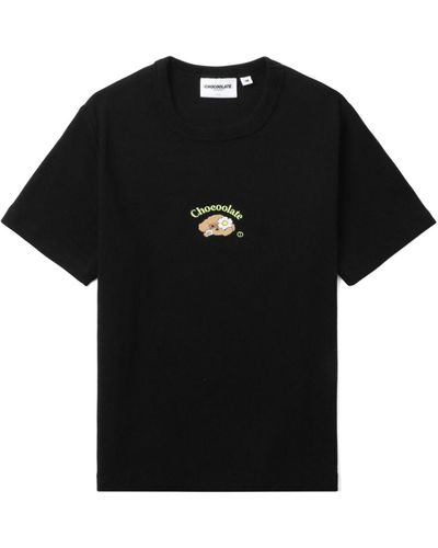 Chocoolate Graphic-print Stretch-cotton T-shirt - Black
