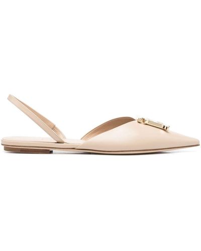 Burberry Tb Ballerina's Met Monogram Plakkaat - Meerkleurig