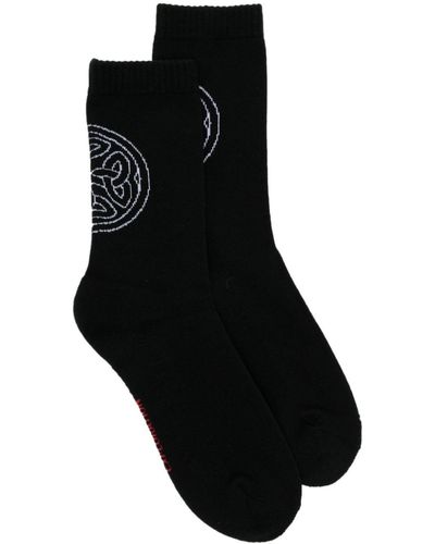 Children of the discordance Intarsia-knit Two-tone Socks - Black