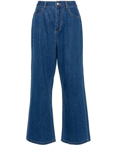Sandro High-rise Wide-leg Jeans - Blue