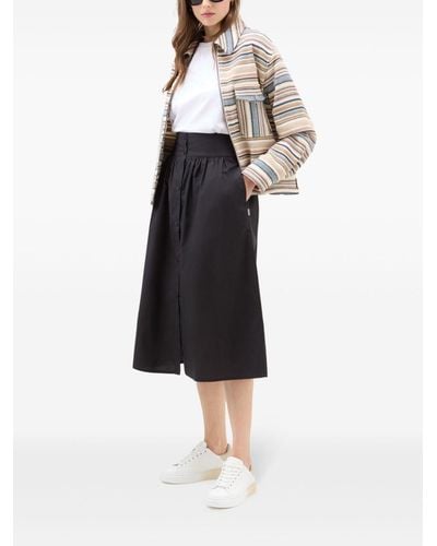 Woolrich A-line Cotton Skirt - Black