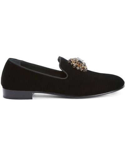 Giuseppe Zanotti Remye Rhinestone-embellished Loafers - Black