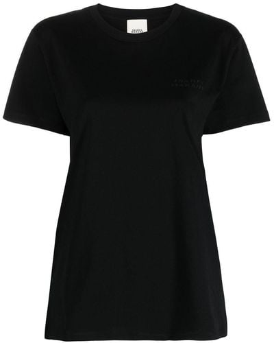 Isabel Marant T-shirt Met Logoprint - Zwart
