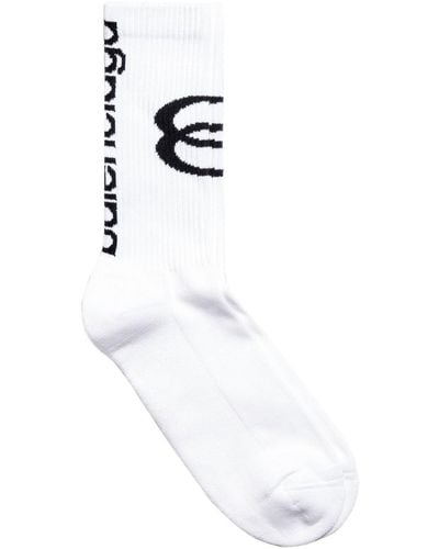 Balenciaga Gerippte Unity Sports Icon Socken - Weiß