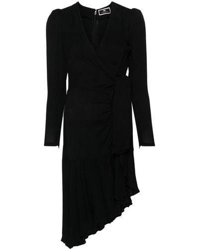 Elisabetta Franchi Vestido corto asimétrico - Negro