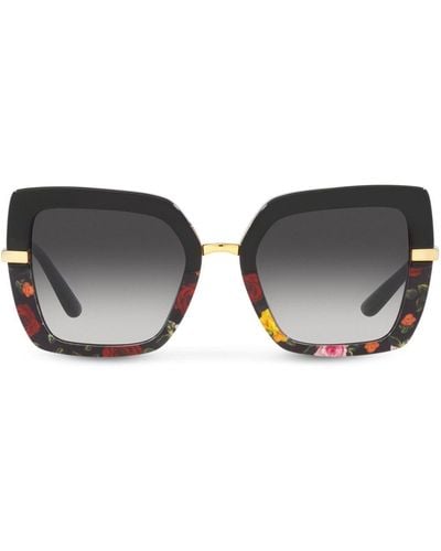 Dolce & Gabbana Sonnenbrille in Schildpattoptik - Schwarz