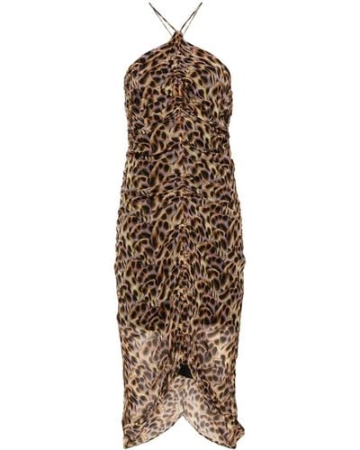 Isabel Marant Robe mi-longue à imprimé léopard - Neutre