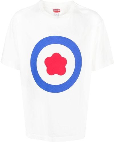 KENZO T-shirt Met Logoprint - Blauw