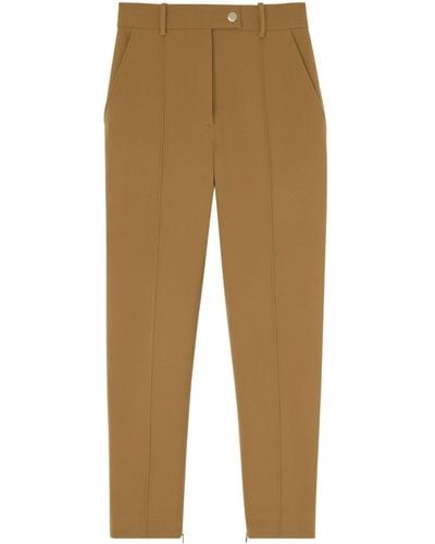 St. John Stretch-cady Tapered Pants - Natural