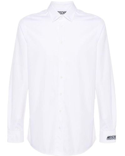Moschino Overhemd Met Geborduurd Logo - Wit