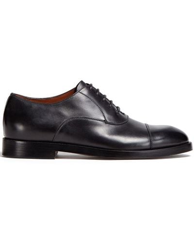 Zegna Torino Leather Oxford Shoes - Black