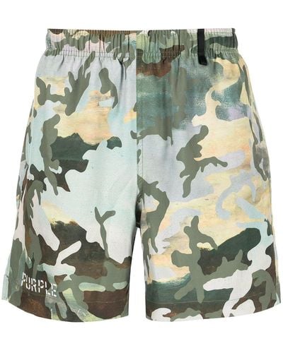 Purple Brand Camouflage-print Swim Shorts - Green