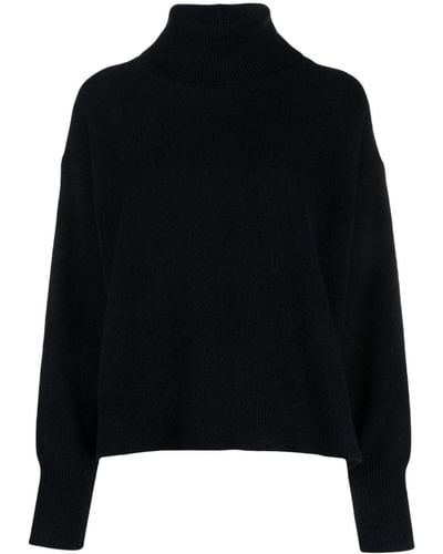 JOSEPH Roll-neck Cashmere Sweater - Black