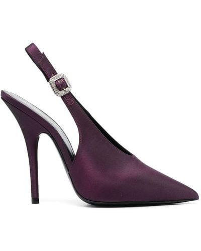 Saint Laurent Yasmeen 115mm Slingback Court Shoes - Purple