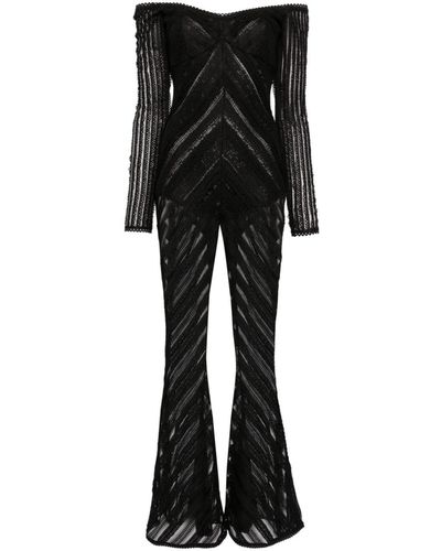 Charo Ruiz Zaray Lace Jumpsuit - Women's - Polyester/elastane - Black