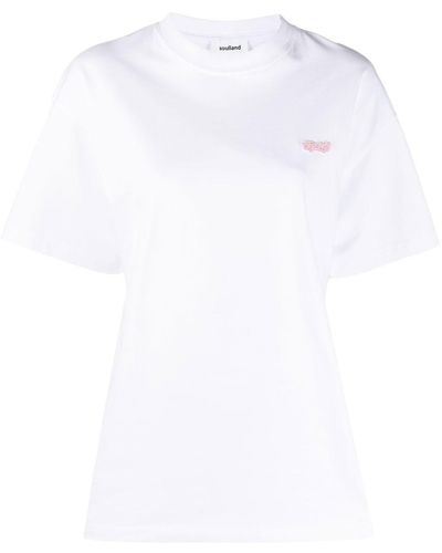 Soulland T-Shirt mit Logo-Print - Weiß