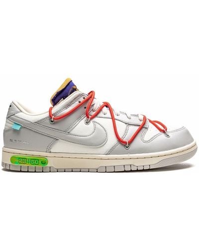 NIKE X OFF-WHITE Dunk Low "lot 23" Trainers - Grey