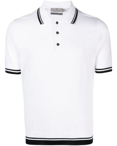 Canali Klassisches Poloshirt - Weiß