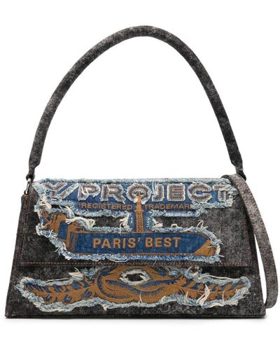 Y. Project Paris` Best Denim Shoulder Bag - Blue